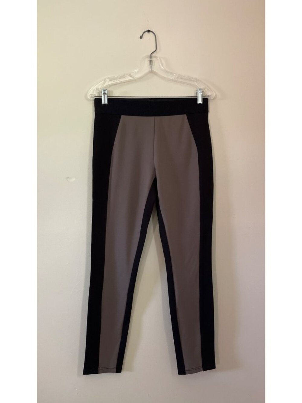 Renuar Womens Size 6 Black Brown Colorblock Pull On Pants Elastic Waist